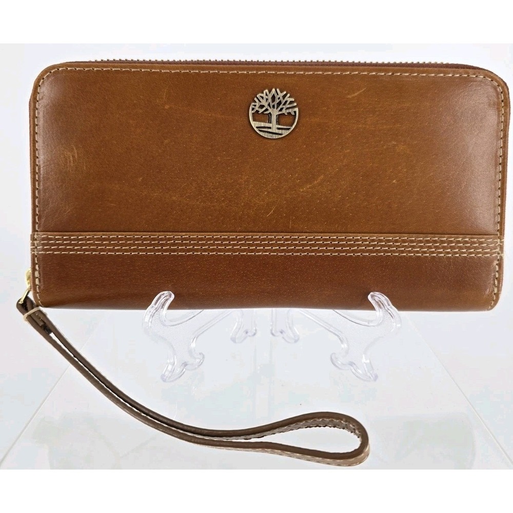 Timberland‎ Women's Genuine Leather RFID Flap Wallet Clutch Organizer Brown